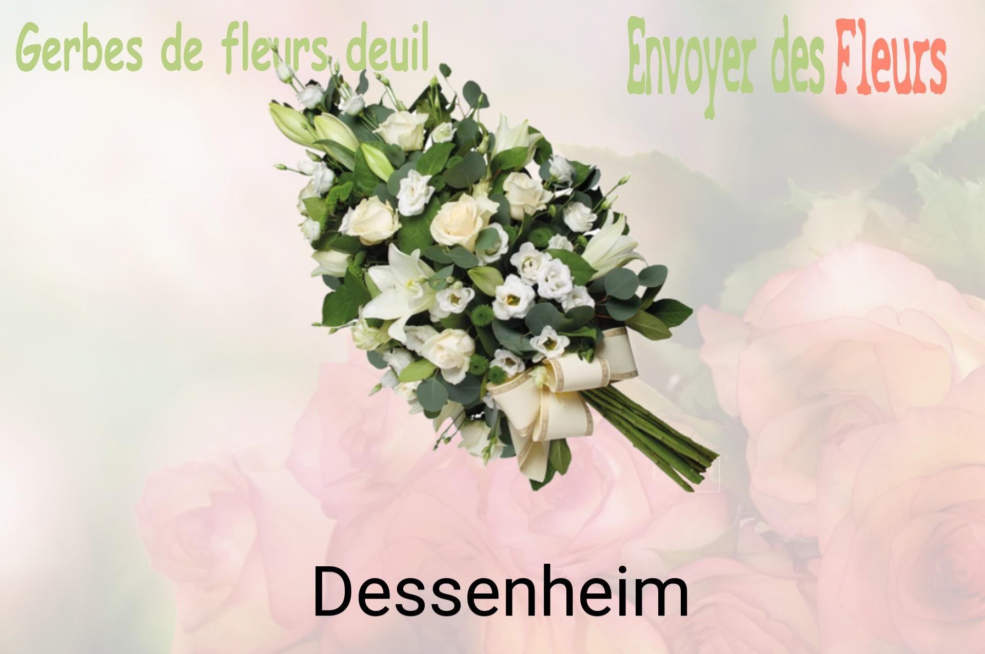 Gerbe de fleurs de deuil livrée à Dessenheim